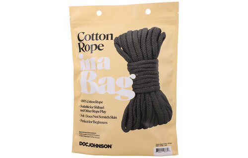 Katoenen Touw 32 Ft Zwart - Sterk, Comfortabel & Veilig