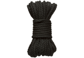 Black 6 mm Hemp Bondage Rope – Strong & Supple 30 ft