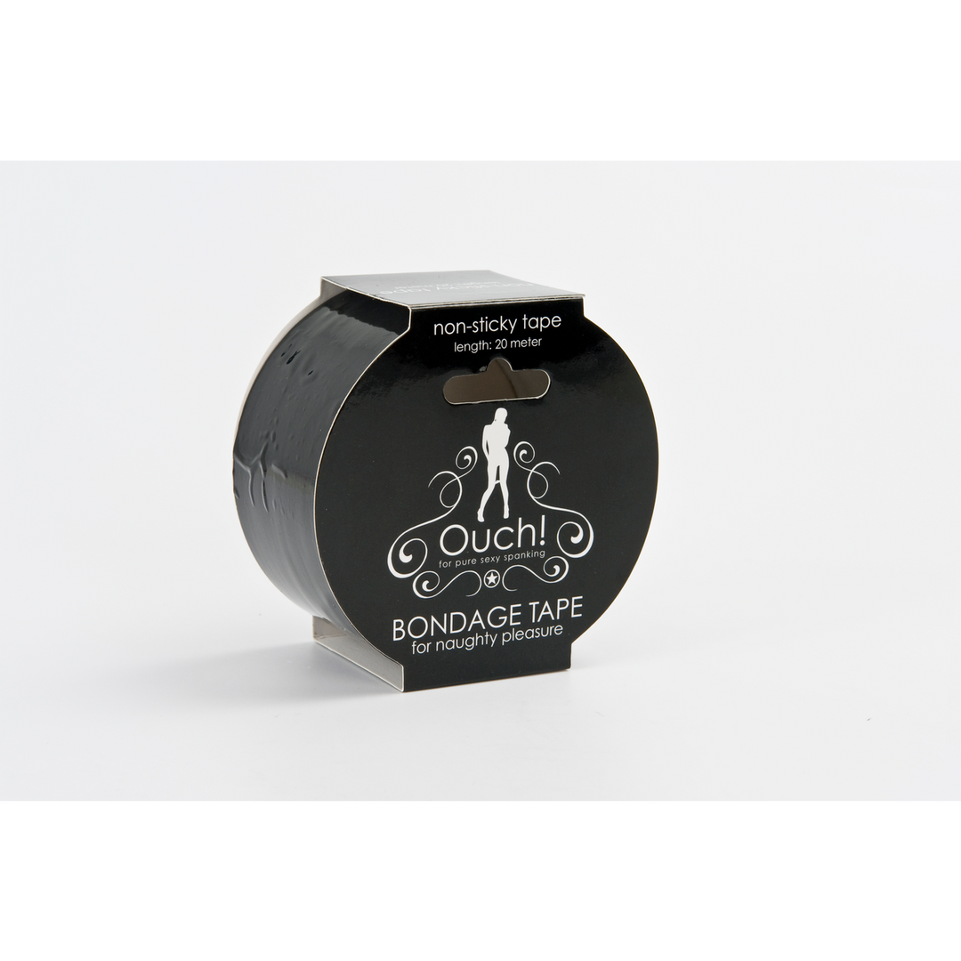 Bondage Tape 20M Black PVC - Non-Sticky & Comfortable