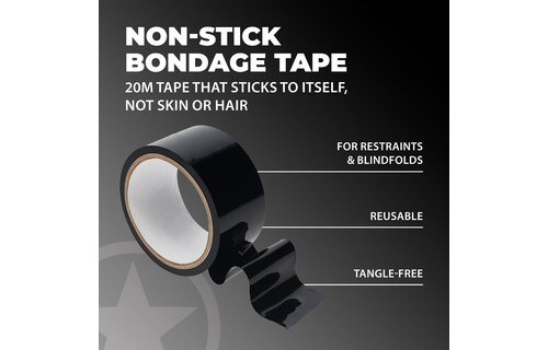PVC Non-Sticky Tape Black 20M – Playful & Skin-Friendly Tape
