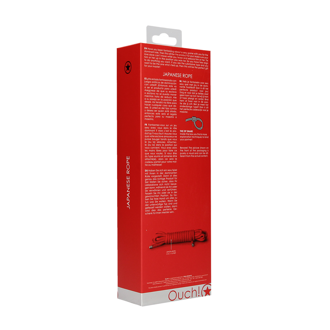 Japanse Touw 5 M Rood | Bondage Nylon Speel Dominerend