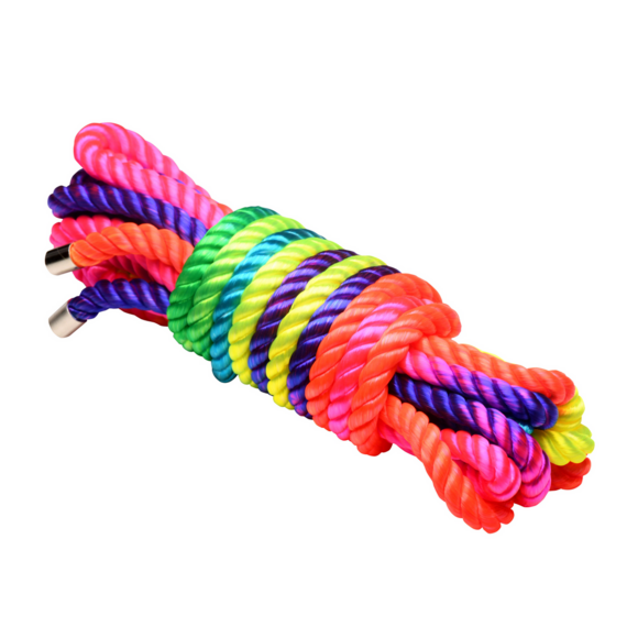 Rainbow Rope 16 Ft - Neon Bondage Rope for BDSM Pleasure