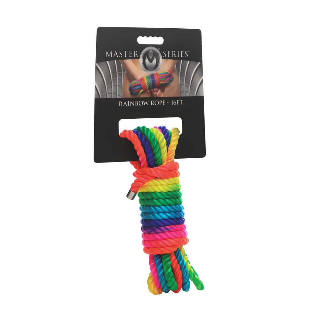 Rainbow Touw 16 Ft - Neon Bondagetouw Voor Bdsm Plezier