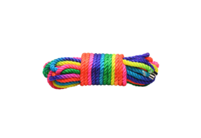 Rainbow Rope Neon 32 Ft - Strong Bondage Rope Shibari BDSM