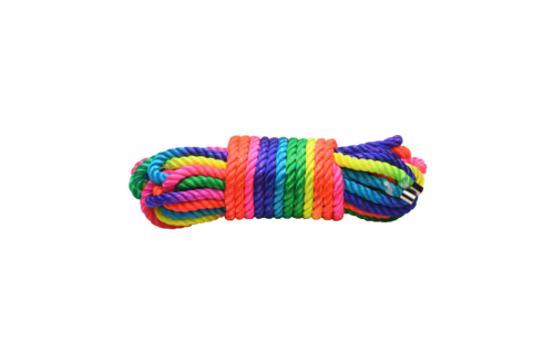Rainbow Rope Neon 32 Ft - Strong Bondage Rope Shibari BDSM