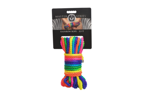 Rainbow Rope Neon 32 Ft - Strong Bondage Rope Shibari BDSM
