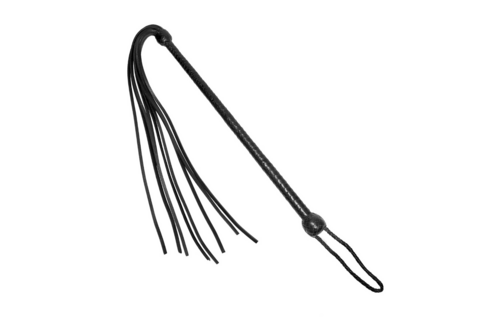 Prowler RED Lange Handgreep Zweep | 108cm Leren BDSM Zweep