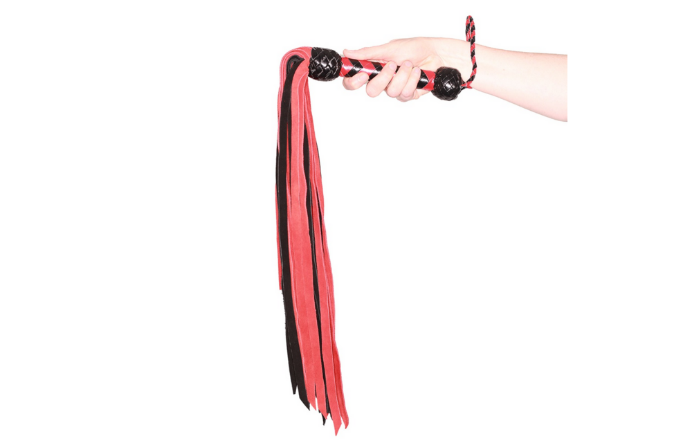 Prowler Red Flogger Zwart Rood 84 Cm | Leren Bdsm Zweep