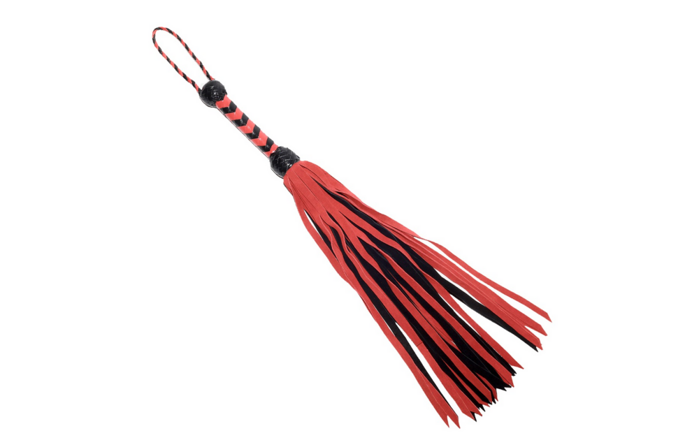 Prowler Red Flogger Zwart Rood 84 Cm | Leren Bdsm Zweep