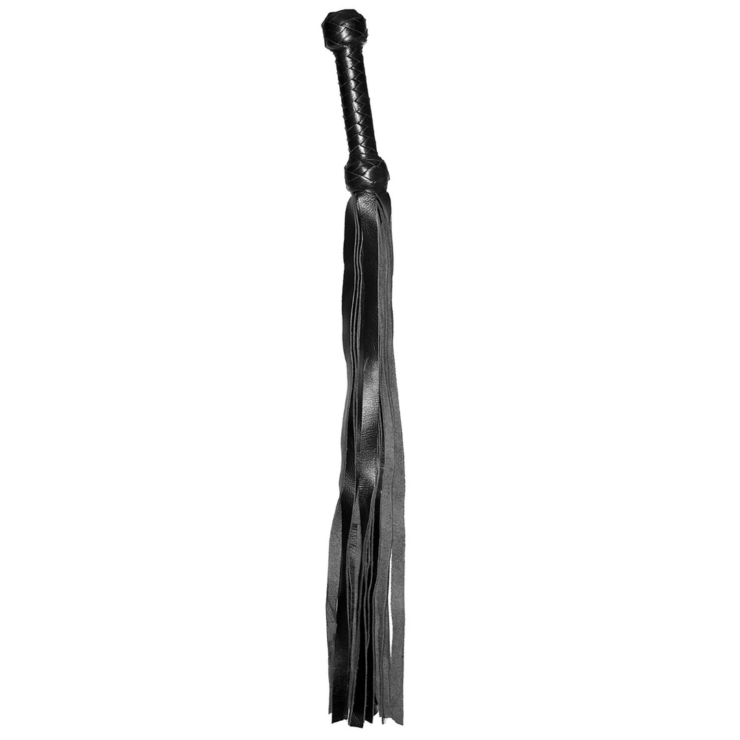 Prowler RED Flogger Schwarz (66cm) | Stilvolle BDSM-Lederpeitsche
