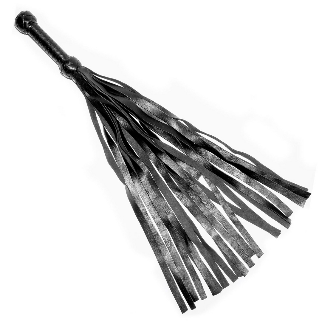 Prowler RED Flogger Black (66cm) | Leather BDSM Flogger