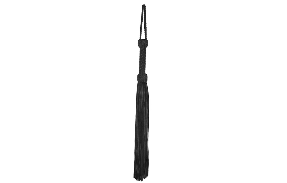 Prowler RED Suede Flogger Schwarz (85 cm) | Luxus-BDSM-Peitsche