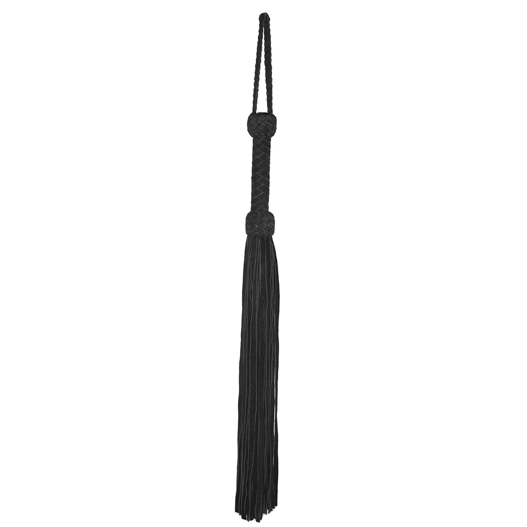 Prowler Red Suede Flogger Zwart | Luxe Bdsm-Zweep 85 Cm