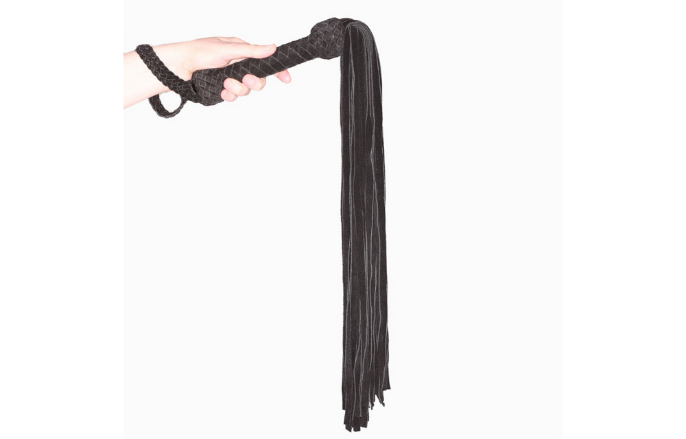 Lederen Suede Flogger - Zwart