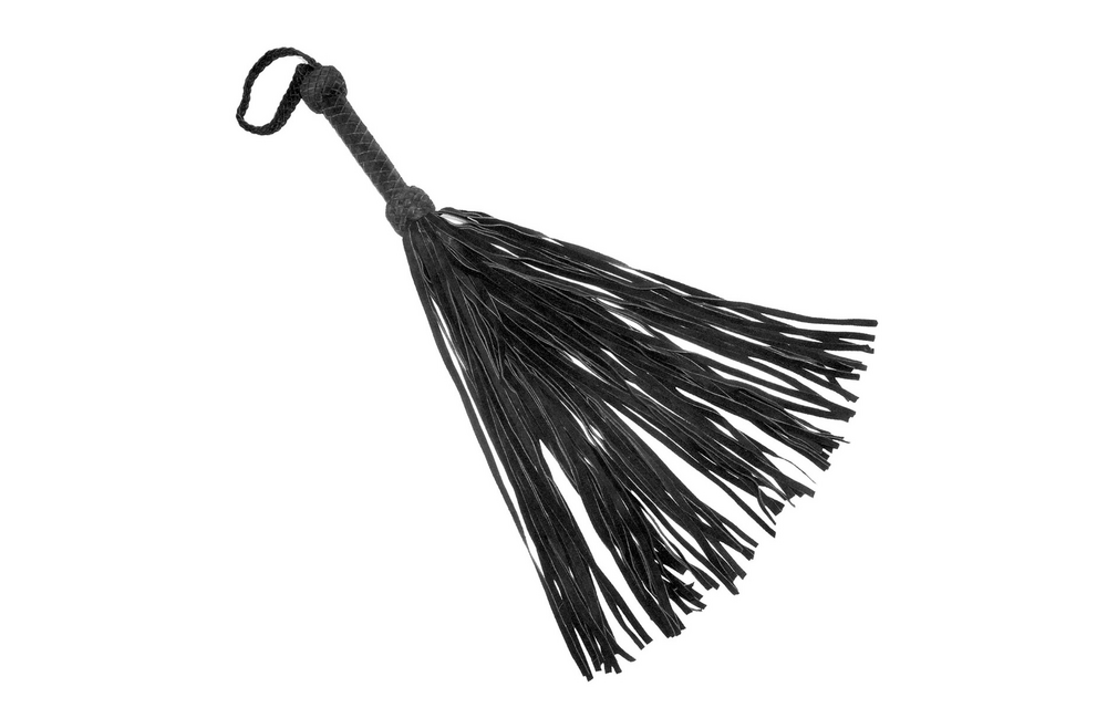 Lederen Suede Flogger - Zwart