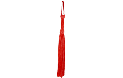 Prowler RED Suede Flogger Red (85cm) | Luxuriöse BDSM-Peitsche in Rot