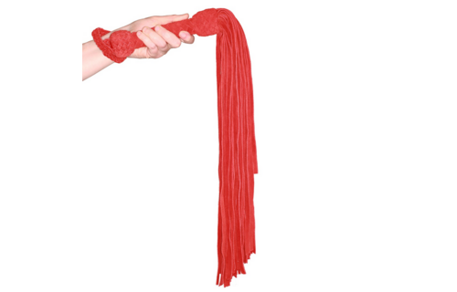 Prowler Red Suede Flogger Rot 85 cm | Luxuriöse BDSM-Peitsche