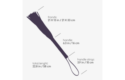 Floggy Whip Black – Stylish PU Leather Whip for Kinky Games