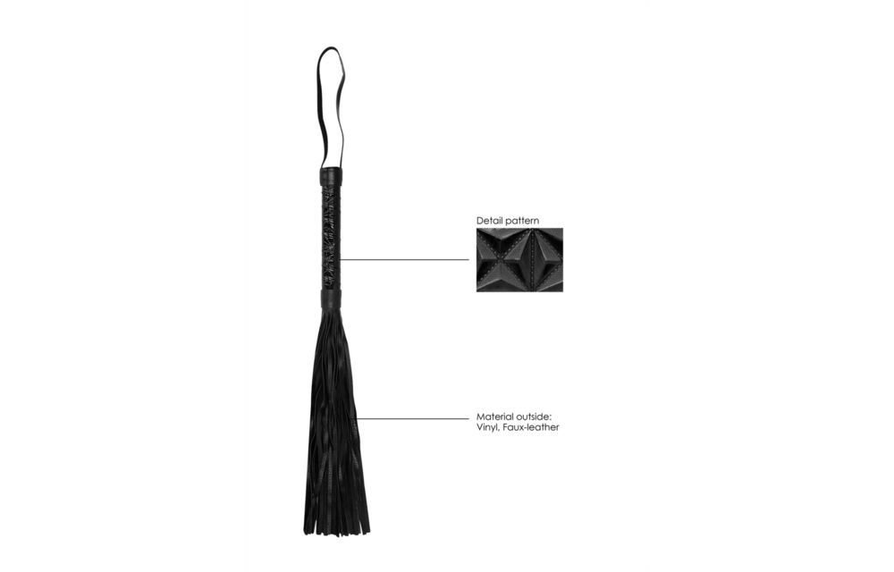 Ouch! Whip Black 38.5 cm | Strong & Stylish Impact Play