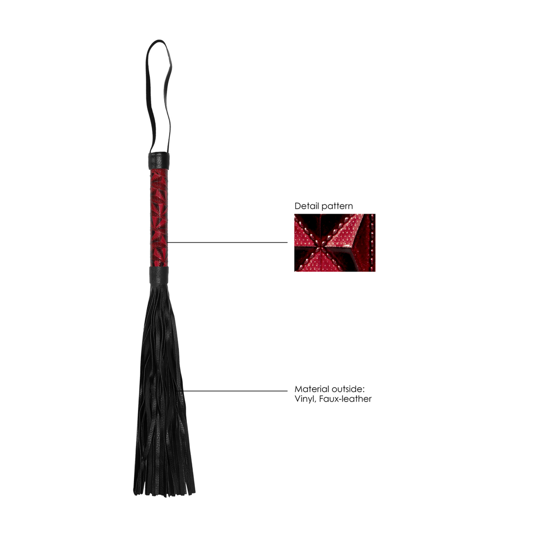 Ouch!-Peitsche Rot 38,5 cm | Kraftvolle BDSM-Peitsche kaufen