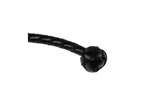 PU Leather Whip with Knot Detail - Black
