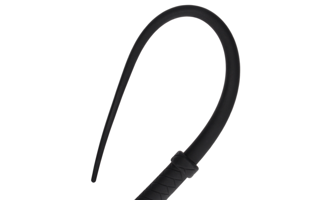 Silicone Tail Whip Black - Intense Pleasure & BDSM Sensation