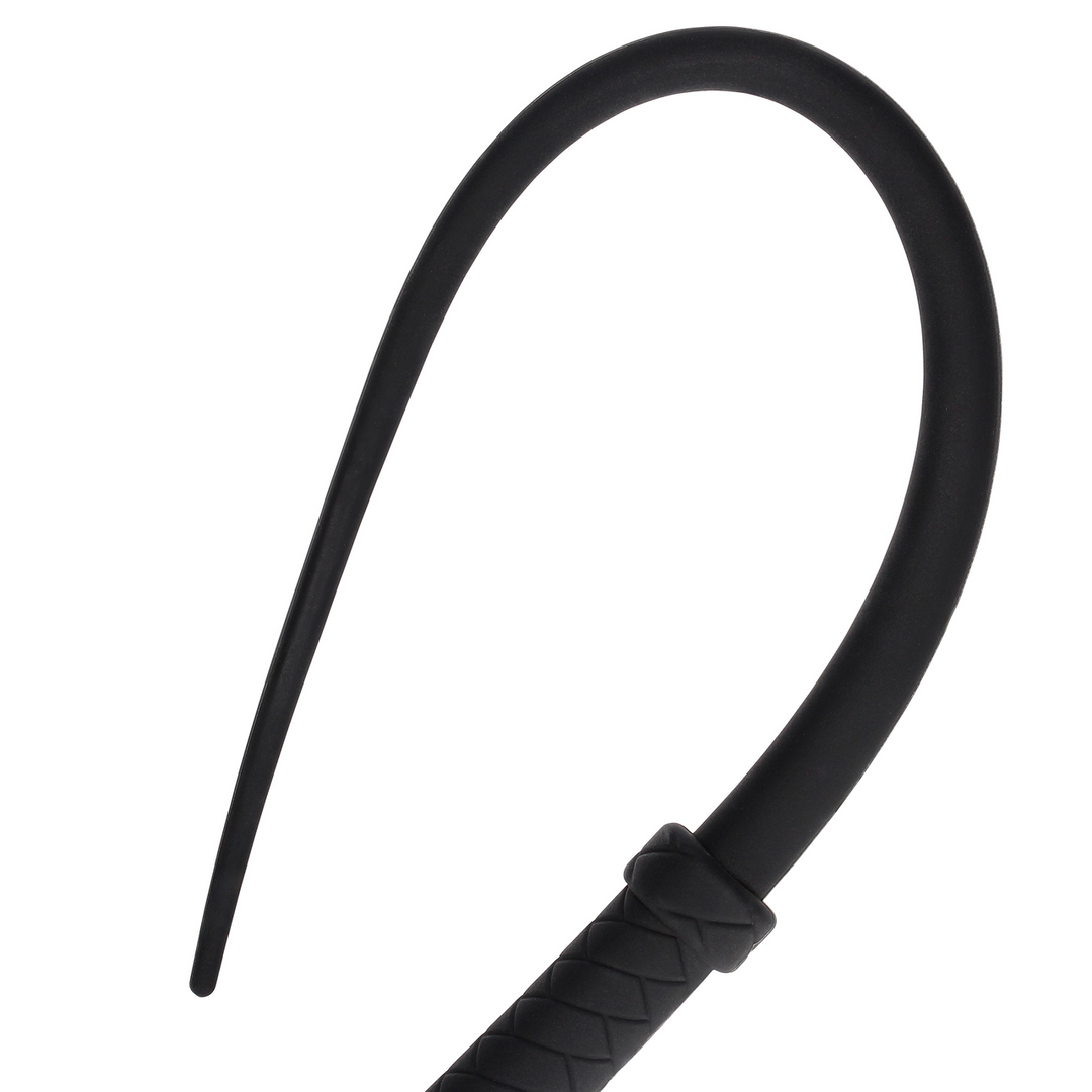 Silicone Tail Whip Black - Intense Pleasure & BDSM Sensation