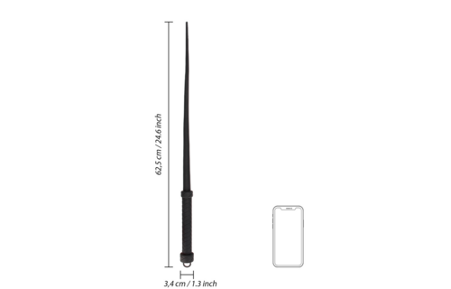 Silicone Tail Whip Black - Intense Pleasure & BDSM Sensation