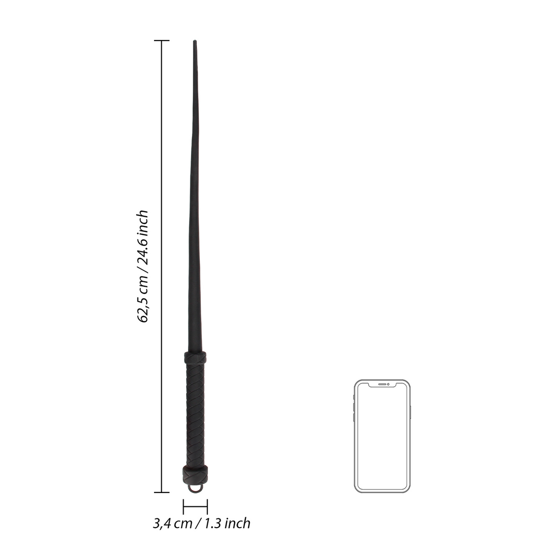 Silicone Tail Whip Black - Intense Pleasure & BDSM Sensation