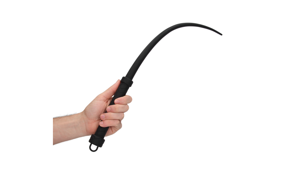 Silicone Tail Whip Black - Intense Pleasure & BDSM Sensation