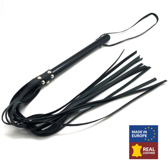 Black Leather Martinet 78 cm – Stylish & Durable Europe
