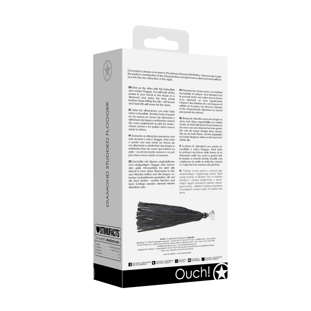 Diamanten Gespijkerde Zweep – Krachtige Sensatie & Grip