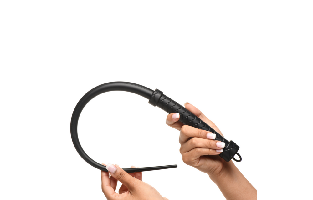 Viper Tail schwarze Silikonpeitsche – Kraftvoll & Langlebig