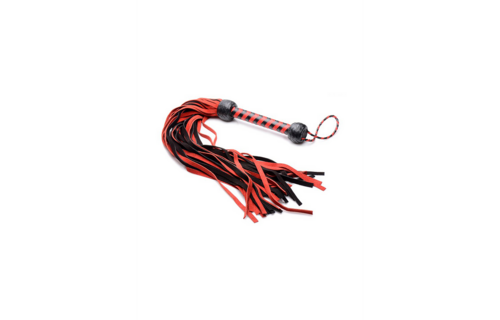 Wildleder-Flogger rot-schwarz | Leidenschaft & Präzision BDSM-Spielzeug