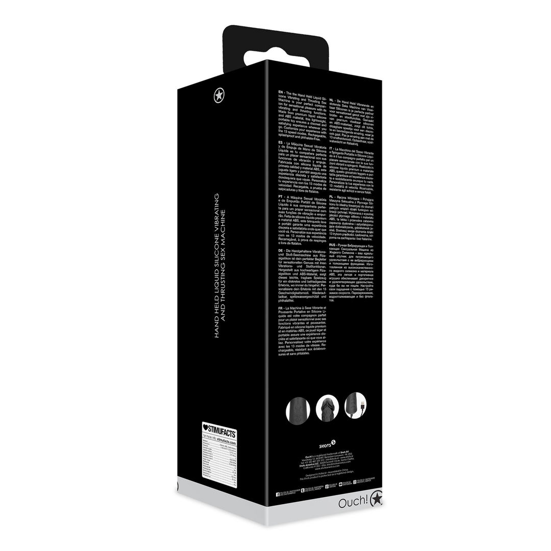 Portable Silicone Sex Machine Black – 13 Speeds of Pleasure