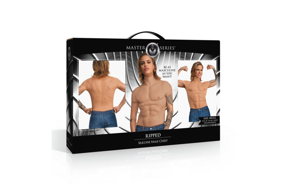 Ripped Silikon-Männerbrust klein – sofortiger Muskelaufbau-Look
