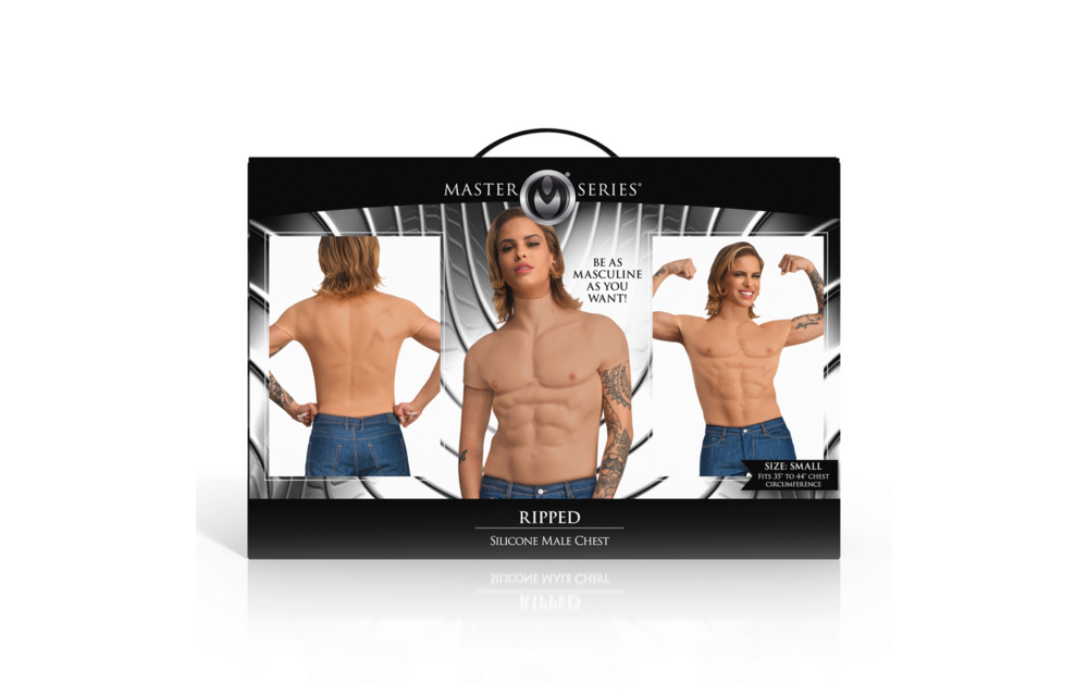 Ripped Silicone Men's Chest Small – Instant Muscular Look