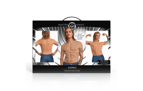 Ripped Silicone Men's Chest Small – Instant Muscular Look