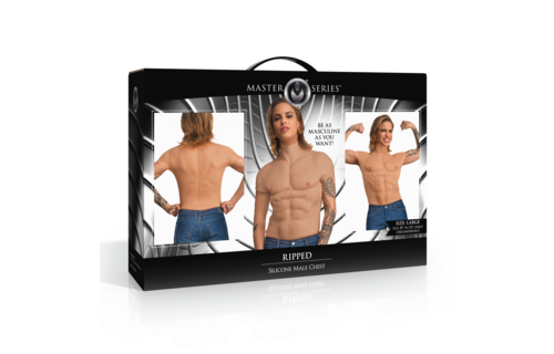 Ripped Siliconen Mannenborst Medium | Direct Gespierd & Sterk