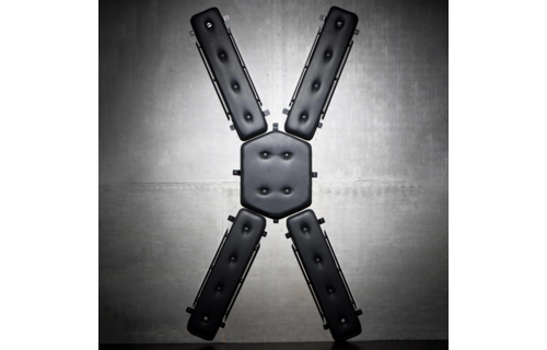 Masters St. Andrew's Cross Schwarz – Kinky Wandmontage-Kreuz