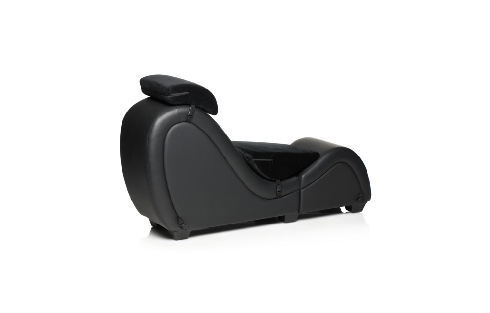 Kinky Sex Chaise Schwarz mit Love Pillows – Kompakt & Robust