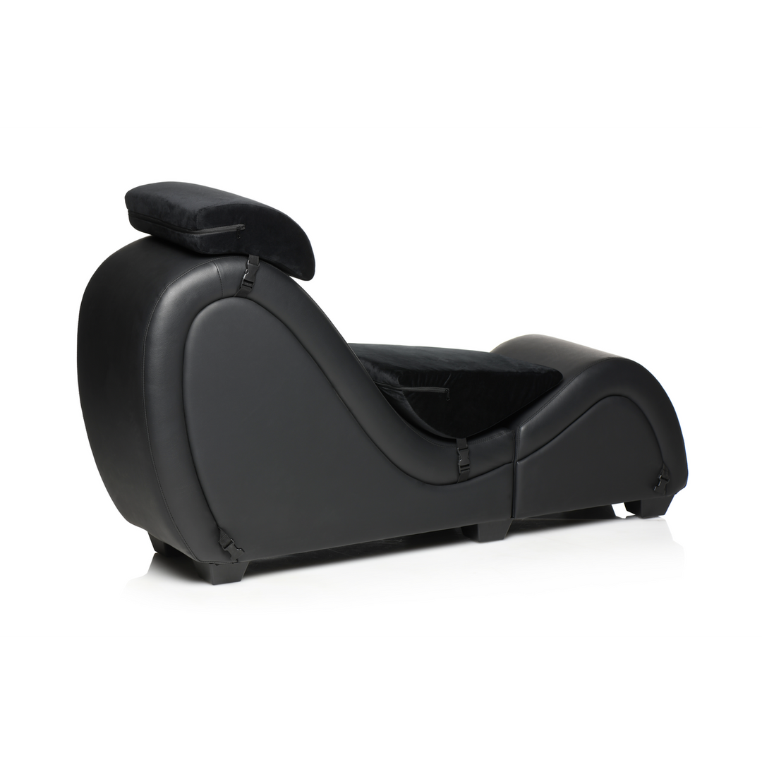 Kinky Sex Chaise Schwarz mit Love Pillows – Kompakt & Robust