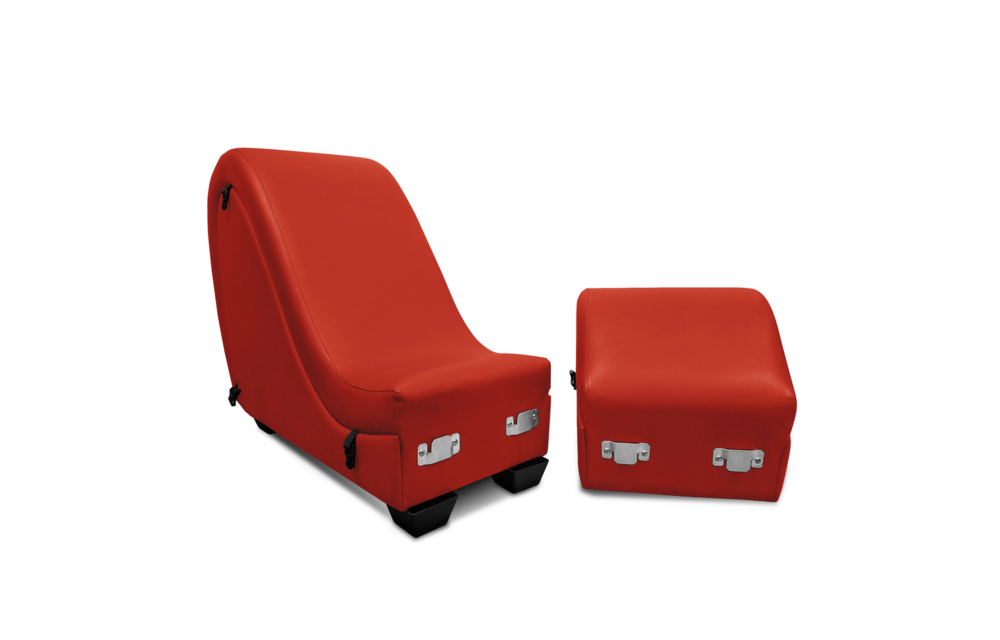 Kinky Sex Chaise Rood met Love Pillows – Compact & Sexy