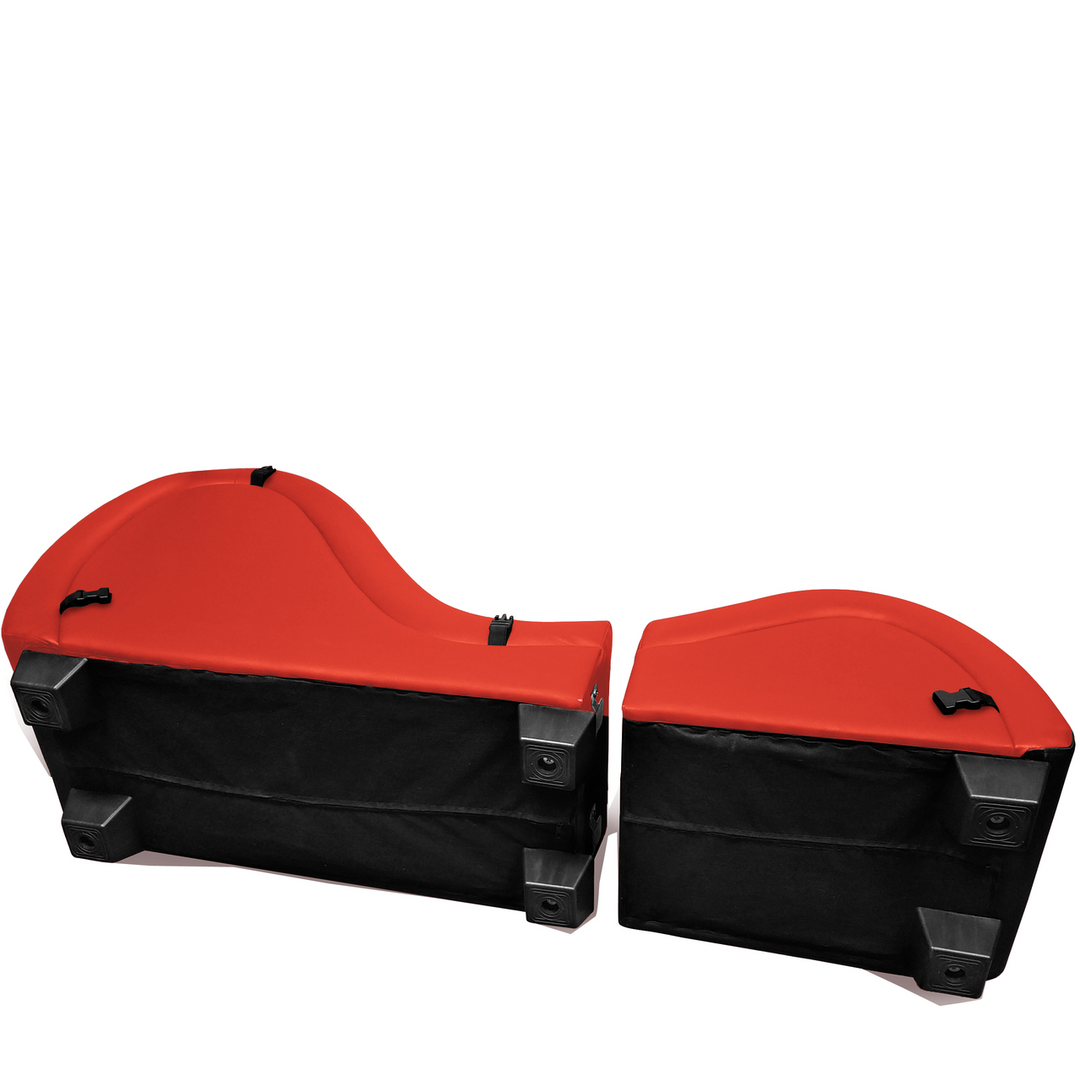 Kinky Sex Chaise Red with Love Pillows – Compact & Sexy