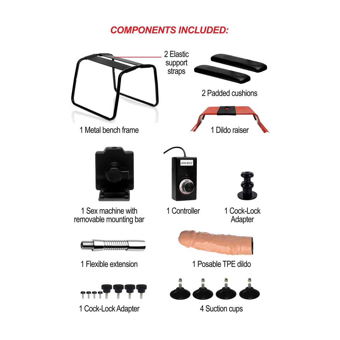 4-in-1 Bangin Bench met Seksmachine | Ultiem Comfort & Plezier