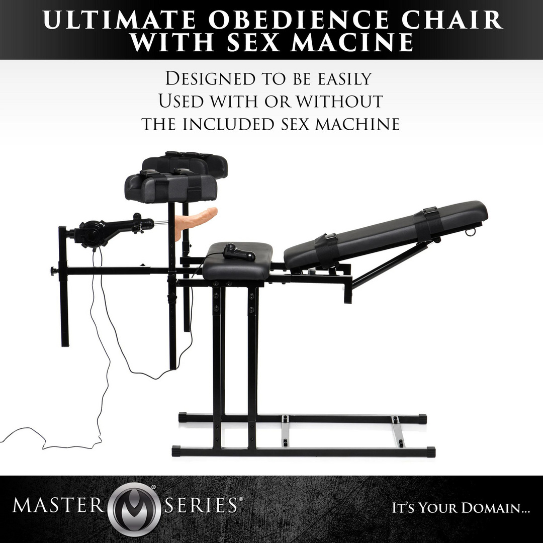 MS Obedience Chair Zwart - Luxe Bondage & Sekmachine