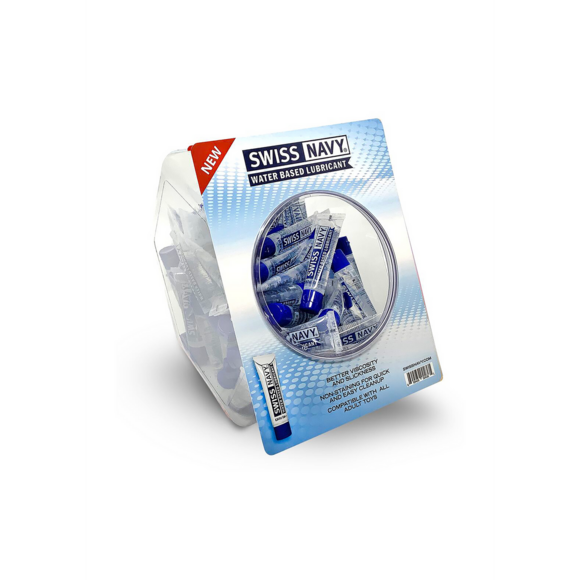 Swiss Navy Fishbowl Glijmiddel 10 Ml - Waterbasis, 50 Stuks