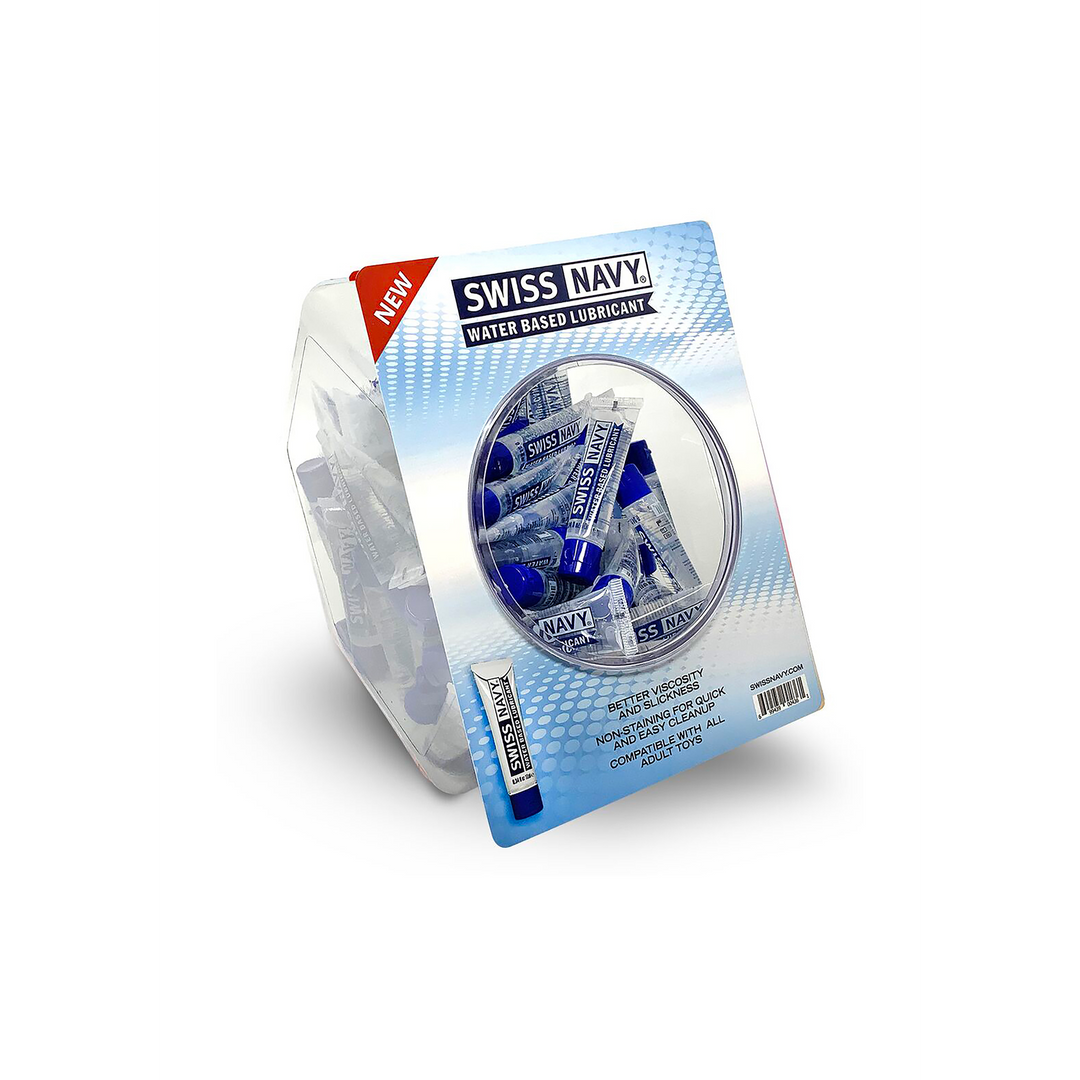 Swiss Navy Fishbowl Glijmiddel 10 Ml - Waterbasis, 50 Stuks