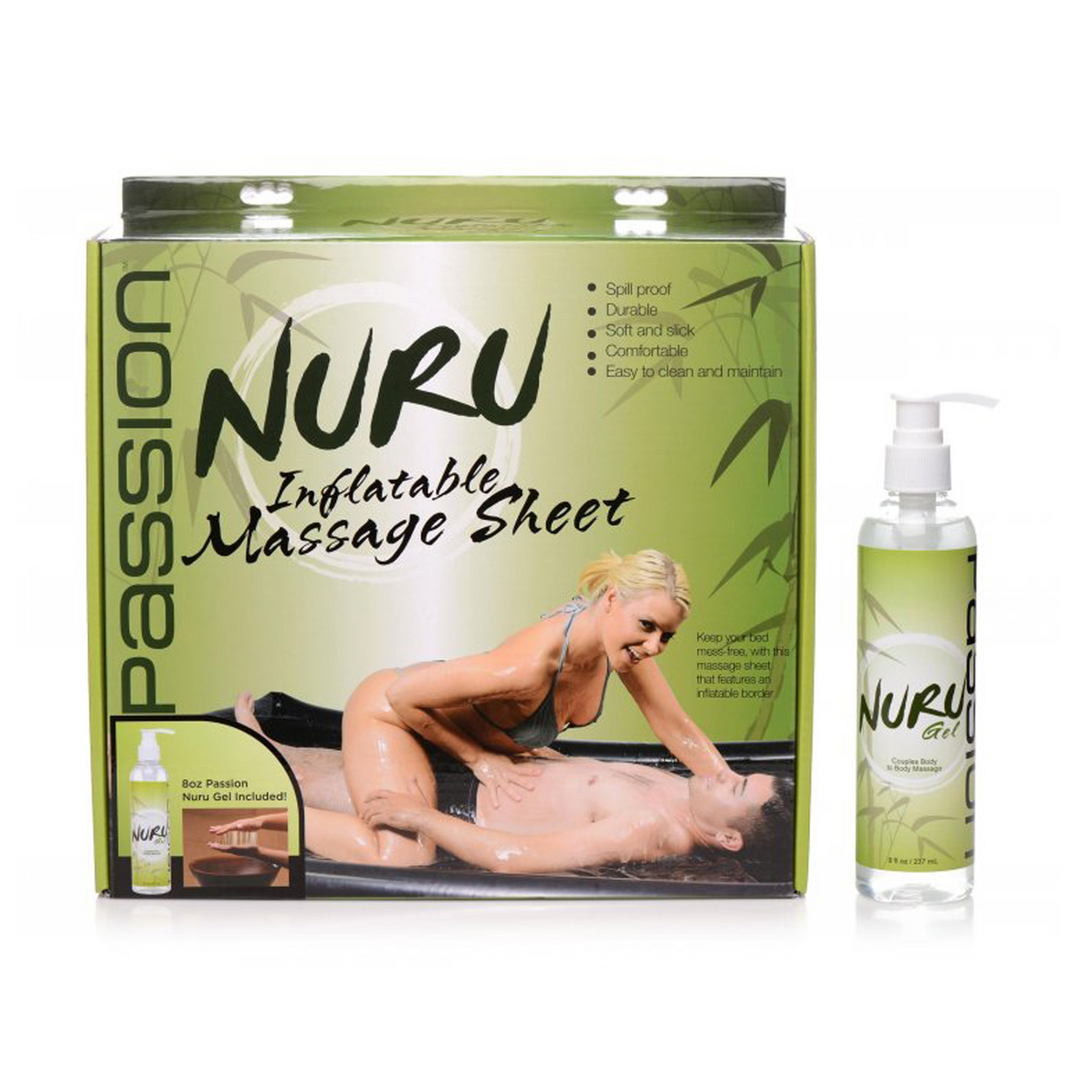 Nuru Inflatable Massage Towel & Gel Kit – Slippery Fun