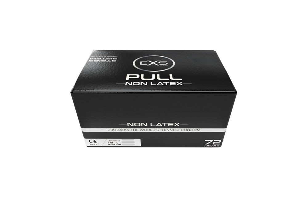 EXS Pull Non-Latex Condoms 72 pieces - Thin & Strong Safe